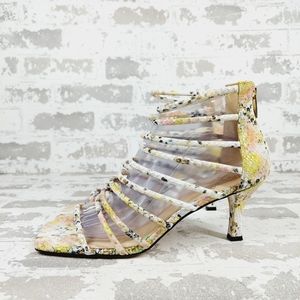Vince Camuto Ambritan Strappy Snakeskin Summer Heeled Sandals E620